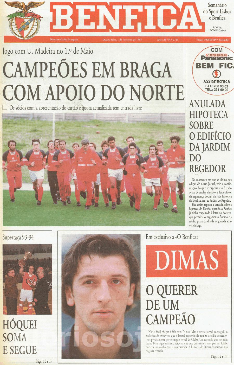 jornal o benfica 2729 1995-02-01